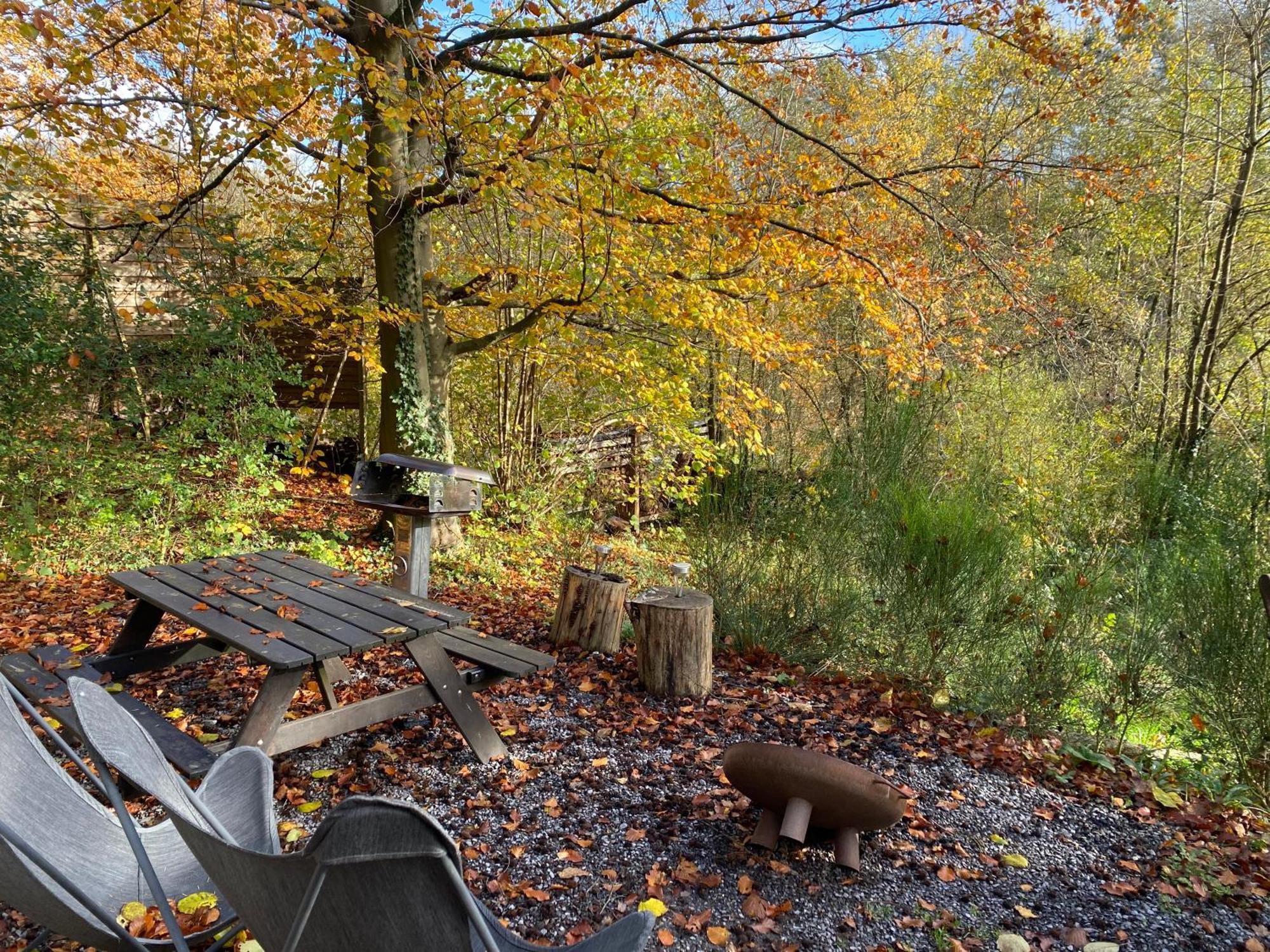Chalet Tropical Avec Bain A Bulles - In The Woods Gesves Exterior photo